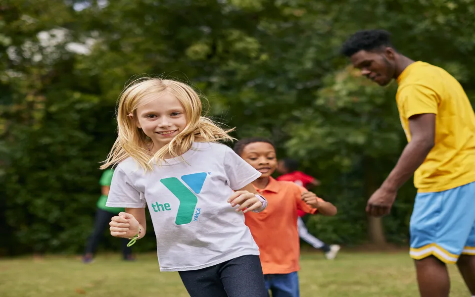 children playing in field